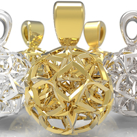 Curvy Stars Christmas Necklace Pendant    - Thumbnail 1