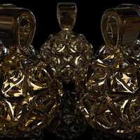 Curvy Stars Christmas Necklace Pendant    - Thumbnail 2