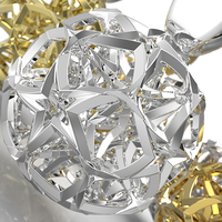 Curvy Stars Christmas Necklace Pendant    - Thumbnail 3