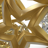 Curvy Stars Christmas Necklace Pendant    - Thumbnail 4