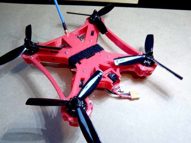 Bat-quad 210mm by elpet (full printed racing drone)