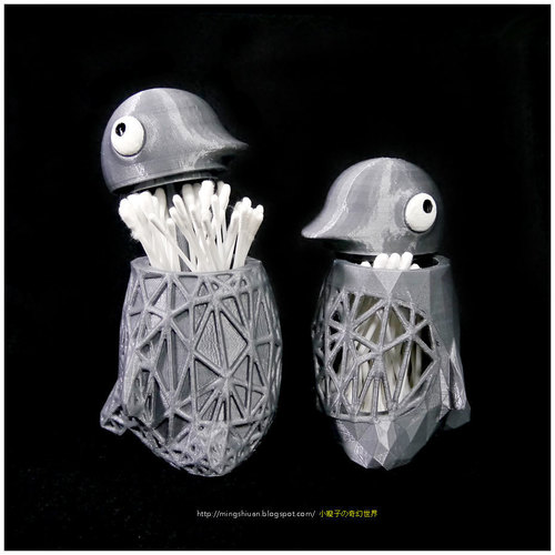 Penguin Cotton Swab Holder 3D Print 104047