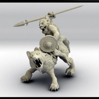 52mm Goblin Knight Charging on Giant Wolf - Thumbnail 3