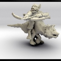 52mm Goblin Knight Charging on Giant Wolf - Thumbnail 4