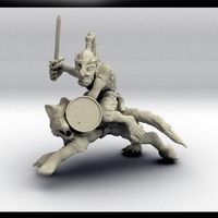 52mm Goblin Knight Charging on Giant Wolf - Thumbnail 5