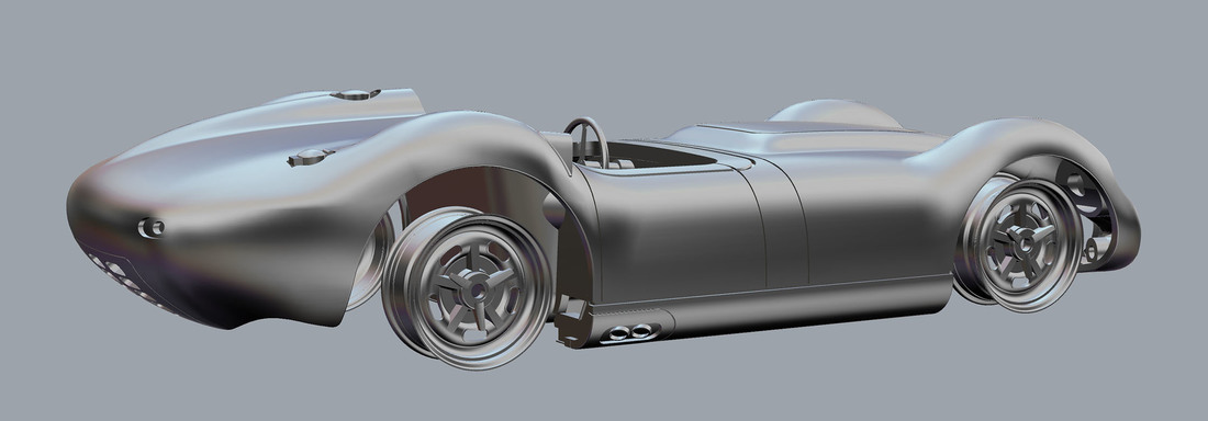 Lister Jaguar Knobbly SLOT CAR 3D Print 104262