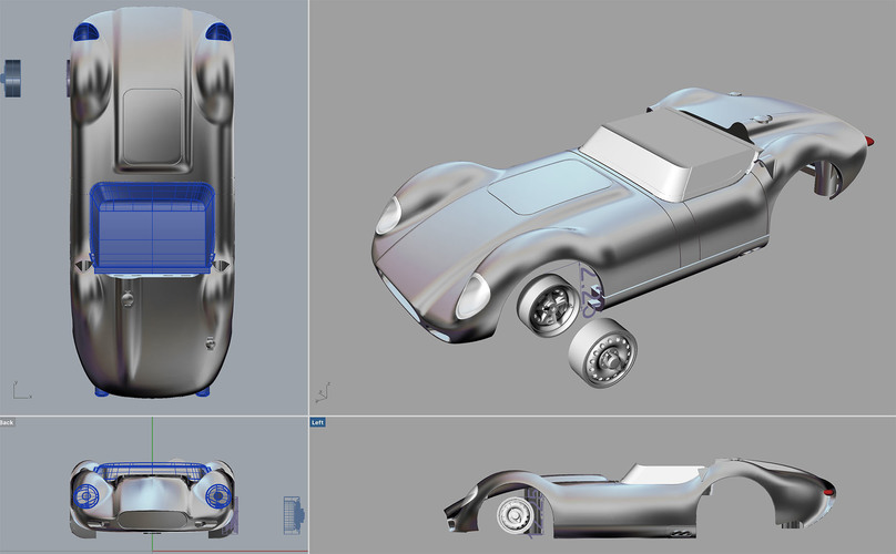 Lister Jaguar Knobbly SLOT CAR 3D Print 104263