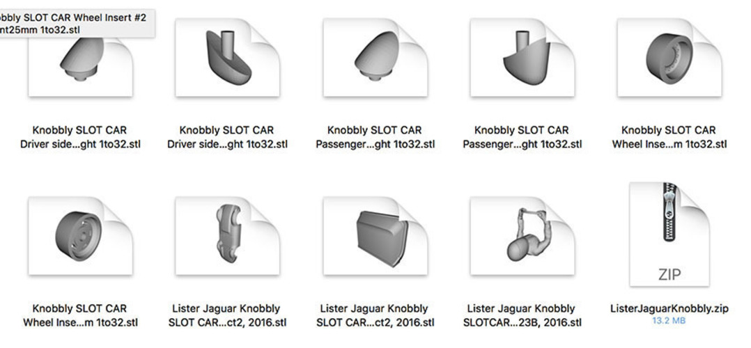 Lister Jaguar Knobbly SLOT CAR 3D Print 104265