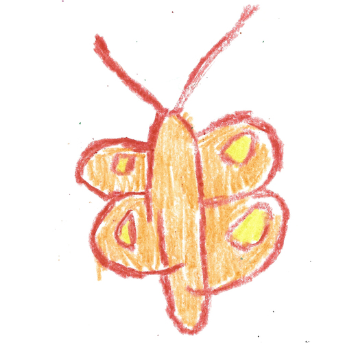 crayon butterfly