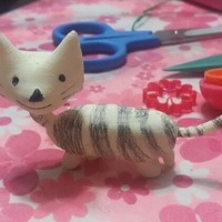 Small imaginary cat 3D Printing 104352