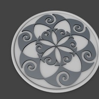 Small easy print koru design maori sacred geometry 3D Printing 104371