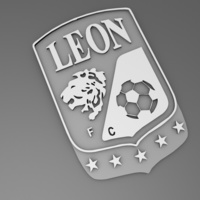 Small Liga MX - Leon - easy print 3D Printing 104383