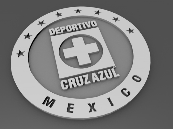Liga MX - Cruz Azul - easy print 3D Print 104388