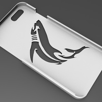 Small iPhone 6 Basic Case tribal shark 3D Printing 104409