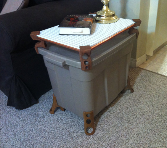 Side Table (Upcycled  Storage Bin) 3D Print 104613