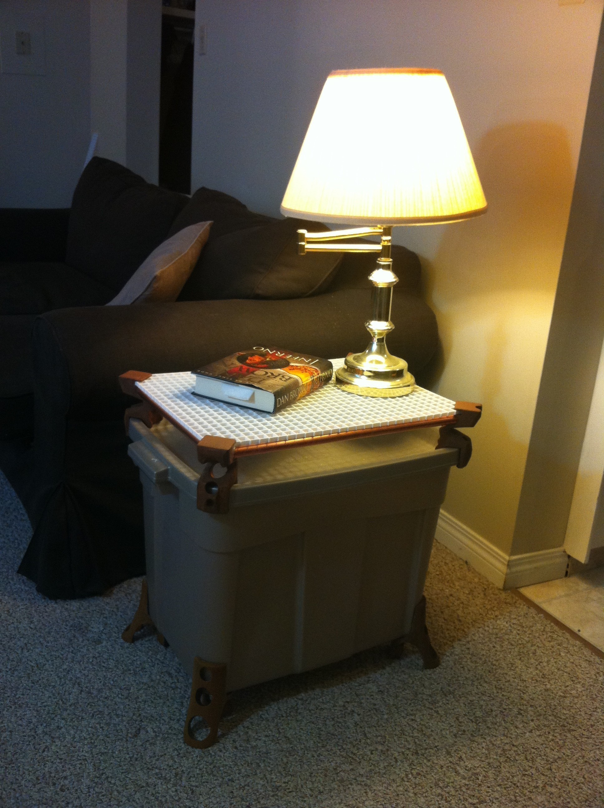 3d Printed Side Table Upcycled Storage Bin By Brian Gale Pinshape