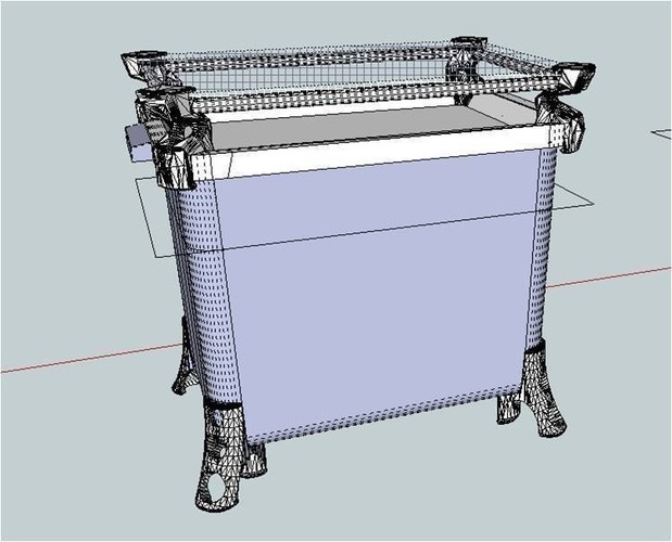 Side Table (Upcycled  Storage Bin) 3D Print 104618