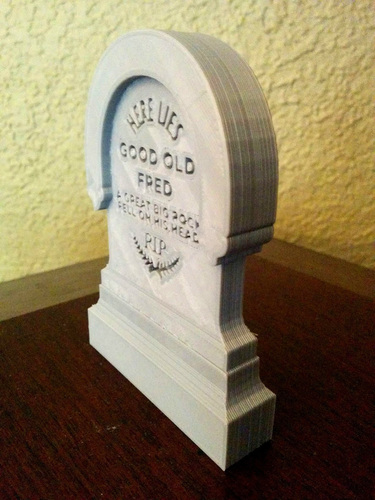 Haunted Mansion Tombstone - Here Lies Good Old Fred 3D Print 104626