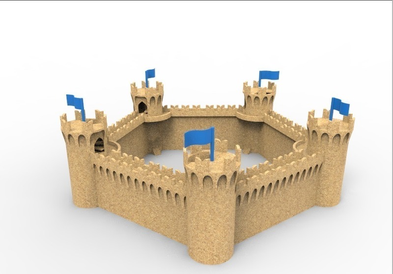  modular medieval castle sand
