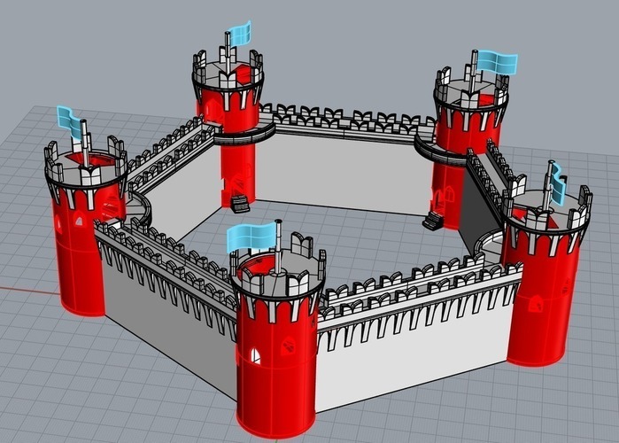  modular medieval castle sand 3D Print 104672