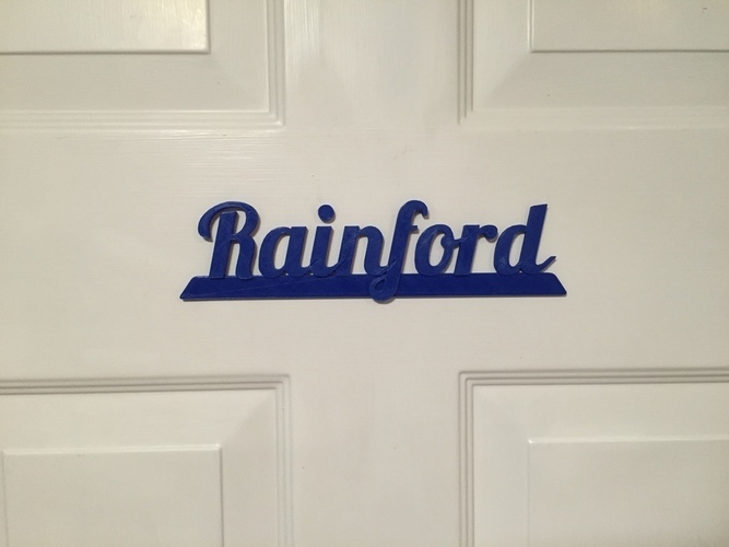 Rainford Retro Sign 3D Print 104736