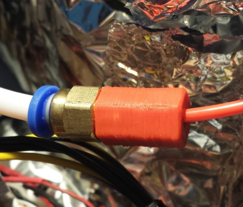 Push fitting filament dust filter