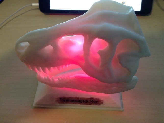 T-Rex skull LED Remix 3D Print 104842