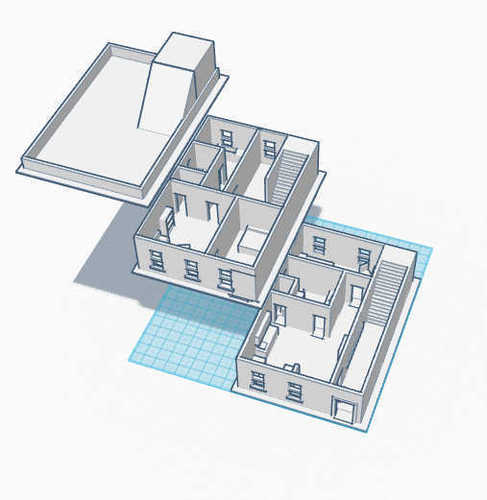 US Building 1 - Wargame scenery 1:72 3D Print 104869