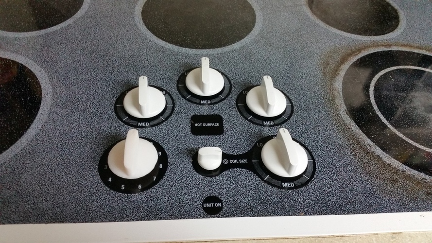 GE Profile Electric Cooktop knob 3D Print 104977