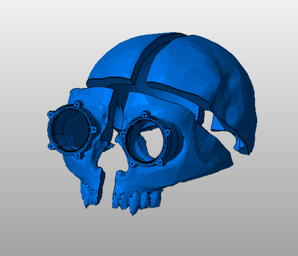 Steampunk Skull helmet  3D Print 105130