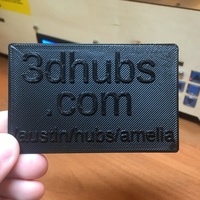 Small 3D Hubs Business Card 3D Printing 105174