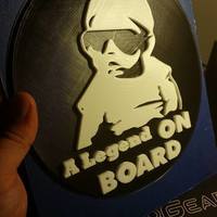 Small baby on board sign 3D Printing 105279