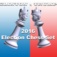 Clinton vs Trump 2016 Election Chess Set - Thumbnail 1