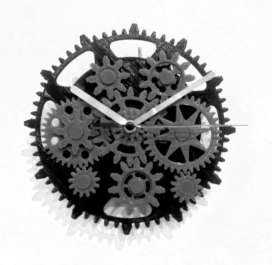 3D Printed GEAR CLOCK by José Luis Garcia