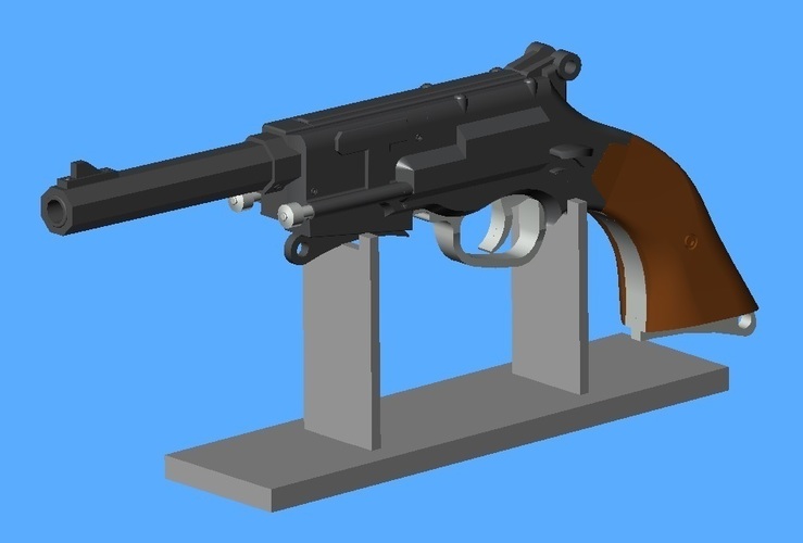 Stand for Mal's Model B Pistol 3D Print 105551