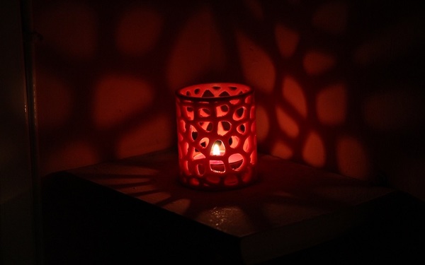 Medium Voronoi tealight candel holder 3D Printing 10570