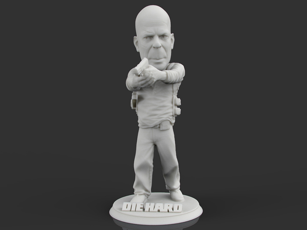 Medium Bruce Willis DIE HARD 3D Printing 105701