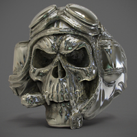 Small ring "Skull pilot" 3D Printing 105808