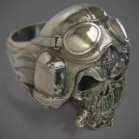 ring "Skull pilot" - Thumbnail 4