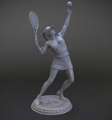 Girl player in Tennis 3D Print 105818