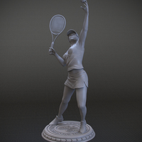 Girl player in Tennis - Thumbnail 2