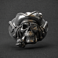 Small ring "pirate skull" 3D Printing 105828