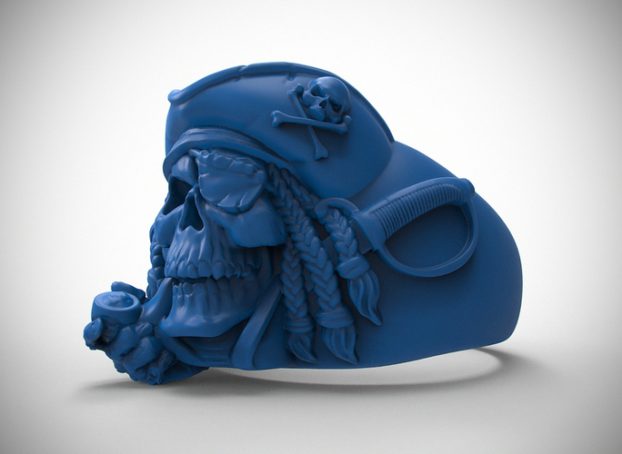 ring "pirate skull" 3D Print 105831