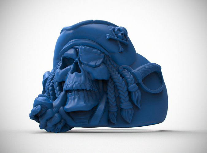 ring "pirate skull" 3D Print 105832