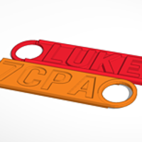 Name tag with engraved last name key ring - Thumbnail 2