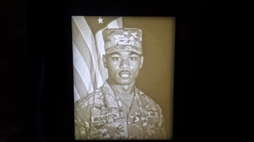 Lithophane frame with LED lights