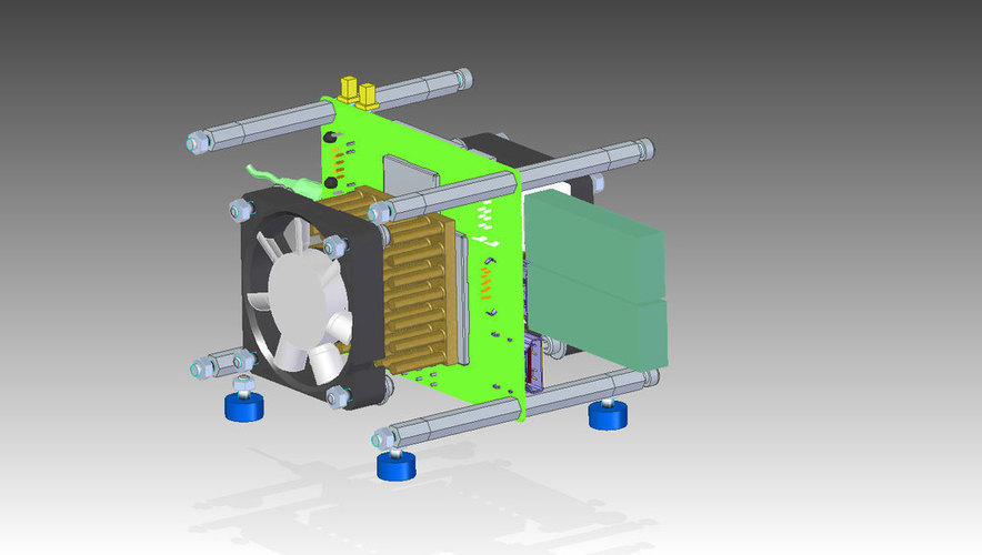 Latte Panda Case with Fan and Heatsink 3D Print 106281