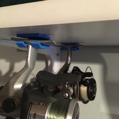 3D Printed Fishing reel hook / hanger, under shelf by BrookTrout | Pinshape