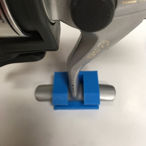 3D Printed Fishing reel hook / hanger, under shelf by