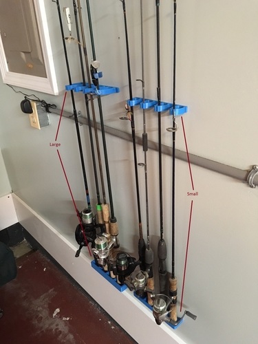 3D Printed Fishing rod holder / rack by BrookTrout Pinshape